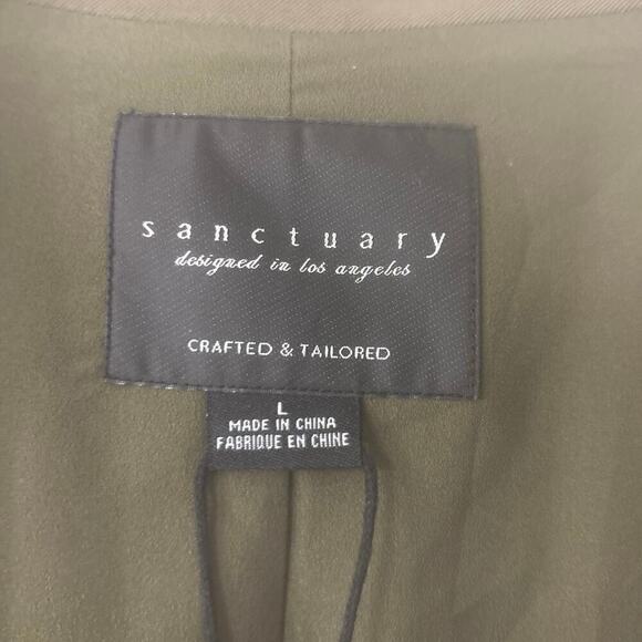 SANCTUARY NWT One Button Long Line Vest Mossy Green Size Large - Picture 6 of 10